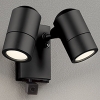 オーデリック LEDエクステリアスポットライト 防雨型 ダイクロハロゲン形(JDR)50W×2灯相当 人検知カメラ付 録画/照明点灯(モード切替型)機能付 ランプ別売 2灯 口金E11 壁面取付専用 黒色サテン OG264115