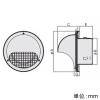 バクマ工業 【受注生産品】丸型フード付メッシュ換気口 フード・メッシュ脱着式 アミ付 10メッシュ ステンレス製 250φ用 シルバーメタリックライト 【受注生産品】丸型フード付メッシュ換気口 フード・メッシュ脱着式 アミ付 10メッシュ ステンレス製 250φ用 シルバーメタリックライト N-250MA-A10 画像2
