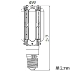 岩崎電気 【生産完了品】LEDランプ ≪LEDioc LEDライトバルブ≫ 48W 水銀ランプ200W相当 垂直点灯 昼白色 E39口金 LEDランプ ≪LEDioc LEDライトバルブ≫ 48W 水銀ランプ200W相当 垂直点灯 昼白色 E39口金 LDTS48N-G-E39 画像2