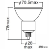 岩崎電気 ハロゲン電球 ≪アイ ダイクロクールハロゲン≫ 高出力・省電力タイプ 110V用 80W(130W形) φ70mm カバーガラス付 ビーム開き20°E11口金 ハロゲン電球 ≪アイ ダイクロクールハロゲン≫ 高出力・省電力タイプ 110V用 80W(130W形) φ70mm カバーガラス付 ビーム開き20°E11口金 JDR110V80WUV/MK7/H/E11 画像2