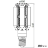 岩崎電気 LEDランプ ≪LEDioc LEDライトバルブ≫ 60W 水銀ランプ250W相当 垂直点灯 昼白色 E39口金 LEDランプ ≪LEDioc LEDライトバルブ≫ 60W 水銀ランプ250W相当 垂直点灯 昼白色 E39口金 LDTS60N-G-E39 画像2