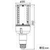 岩崎電気 LEDランプ ≪LEDioc LEDライトバルブK≫ エリアライト専用 53W 水銀ランプ200W相当 垂直点灯 昼白色 E39口金 LEDランプ ≪LEDioc LEDライトバルブK≫ エリアライト専用 53W 水銀ランプ200W相当 垂直点灯 昼白色 E39口金 LDT100-242V53N-G-E39/L 画像2