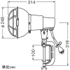 岩崎電気 アイ作業灯 SS形 仮設用 屋外・屋内用 270W 口金E39 防水プラグ・10mコード・ランプ付 オレンジ アイ作業灯 SS形 仮設用 屋外・屋内用 270W 口金E39 防水プラグ・10mコード・ランプ付 オレンジ SS27402 画像2