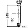 岩崎電気 高圧ナトリウムランプ ≪FECツインサンルクスエース≫ 220W FECスタータ内蔵形 透明形 E39口金 高圧ナトリウムランプ ≪FECツインサンルクスエース≫ 220W FECスタータ内蔵形 透明形 E39口金 NHT220TW-LS 画像2