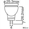 岩崎電気 ハロゲン電球 ≪アイ ダイクロクールハロゲン≫ 12V用 35W φ25mm カバーガラス付 ビーム開き13°GU4口金 ハロゲン電球 ≪アイ ダイクロクールハロゲン≫ 12V用 35W φ25mm カバーガラス付 ビーム開き13°GU4口金 JR12V35WUV/SK2GU 画像2