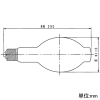 岩崎電気 【受注生産品】セラミックメタルハライドランプ ≪FECセラルクスエースEX≫ 電柱共架用 水平点灯形 220W FECスタータ内蔵形 拡散形 E39口金 【受注生産品】セラミックメタルハライドランプ ≪FECセラルクスエースEX≫ 電柱共架用 水平点灯形 220W FECスタータ内蔵形 拡散形 E39口金 M220FCLSH-WW/BH-DKL 画像2