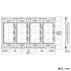 神保電器 取付枠 4連用 絶縁枠付 取付枠 4連用 絶縁枠付 WJH-4K 画像2