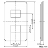 神保電器 コンセントプレート 1連用 2個口 コンセントプレート 1連用 2個口 WJE-2 画像2