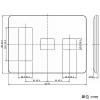 神保電器 コンセントプレート 3連用 5(3+1+1)個口 コンセントプレート 3連用 5(3+1+1)個口 WJE-311 画像2