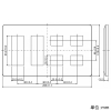 神保電器 コンセントプレート 3連用 8(3+3+2)個口 コンセントプレート 3連用 8(3+3+2)個口 WJE-332 画像2