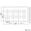 神保電器 コンセントプレート 4連用 8(2+2+2+2)個口 コンセントプレート 4連用 8(2+2+2+2)個口 WJE-2222 画像2