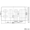 神保電器 コンセントプレート 4連用 10(2+3+2+3)個口 コンセントプレート 4連用 10(2+3+2+3)個口 WJE-2323 画像2