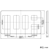 神保電器 コンセントプレート 4連用 11(3+3+3+2)個口 コンセントプレート 4連用 11(3+3+3+2)個口 WJE-3332 画像2