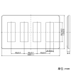 神保電器 コンセントプレート 4連用 12(3+3+3+3)個口 コンセントプレート 4連用 12(3+3+3+3)個口 WJE-3333 画像2