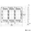神保電器 絶縁取付枠 J・ワイドコンセント専用 3連用 絶縁取付枠 J・ワイドコンセント専用 3連用 WJK-3 画像2