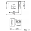 神保電器 【受注生産品】埋込モジュラジャック 8極8心用 LAN用Cat5e対応 チョコ 【受注生産品】埋込モジュラジャック 8極8心用 LAN用Cat5e対応 チョコ JEC-BN-LW5E-C 画像2