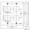 神保電器 ステンレスプレート 2連用 4(2+2)個口 ステンレスプレート 2連用 4(2+2)個口 BP-2S-2 画像2