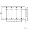 神保電器 【受注生産品】ニューメタルプレート 4連用 12(3+3+3+3)個口 【受注生産品】ニューメタルプレート 4連用 12(3+3+3+3)個口 BP-3A-4 画像2