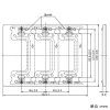 神保電器 【受注生産品】角形ブランクプレート 《ニューメタルプレート》 3連用 取付枠付 【受注生産品】角形ブランクプレート 《ニューメタルプレート》 3連用 取付枠付 BP-0A-3 画像2