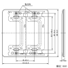 神保電器 2ピースブランクプレート 2連用 取付枠付 ピュアホワイト 2ピースブランクプレート 2連用 取付枠付 ピュアホワイト WJD-00 画像2