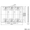 神保電器 2ピースブランクプレート 3連用 取付枠付 ピュアホワイト 2ピースブランクプレート 3連用 取付枠付 ピュアホワイト WJD-000 画像2