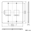 神保電器 2ピースコンセントプレート 2連用 2(1+1)個口 ライトベージュ 2ピースコンセントプレート 2連用 2(1+1)個口 ライトベージュ WJD-11-L 画像2