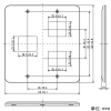 神保電器 2ピースコンセントプレート 2連用 3(1+2)個口 ライトベージュ 2ピースコンセントプレート 2連用 3(1+2)個口 ライトベージュ WJD-12-L 画像2