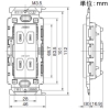 神保電器 アースターミナル付ダブルコンセント 15A 125V 絶縁枠 ピュアホワイト アースターミナル付ダブルコンセント 15A 125V 絶縁枠 ピュアホワイト JEC-BN-55EV-PW 画像2