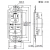 神保電器 100/200V併用接地コンセント 単相3線式分岐配線用 20A型 金属枠 100/200V併用接地コンセント 単相3線式分岐配線用 20A型 金属枠 JLB-ITGLIG-PW 画像3