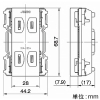 神保電器 扉付ダブルコンセント 15A 125V ピュアホワイト 扉付ダブルコンセント 15A 125V ピュアホワイト JEC-BN-55FK-PW 画像2