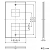 神保電器 スイッチプレート 1連用 2個口 スイッチプレート 1連用 2個口 QWD-2 画像2