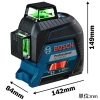 BOSCH レーザー墨出し器 グリーンレーザー 電池式 水平4ライン・垂直4ライン・鉛直・地墨 レーザー墨出し器 グリーンレーザー 電池式 水平4ライン・垂直4ライン・鉛直・地墨 GLL3-60XG 画像2