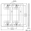 神保電器 ホームエレガンスプレート 2連用 ブランク用 取付枠付 ピュアホワイト ホームエレガンスプレート 2連用 ブランク用 取付枠付 ピュアホワイト HBP-0U-2-PW 画像2
