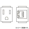 TERADA(寺田電機製作所) 【受注生産品】複合器具ブロック ≪テラコン≫ 接地2P15A125V平刃×+CAT5E×1 SBBシリーズ用 各社フロアパネル対応 SBB90012