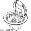 TERADA(寺田電機製作所) プラグ収納コンセントプレート器具 ≪テラコン≫ プレート+CAT6A×2 LCRシリーズ 電線管床工事用 シャンパンゴールド プラグ収納コンセントプレート器具 ≪テラコン≫ プレート+CAT6A×2 LCRシリーズ 電線管床工事用 シャンパンゴールド LCR10182M020 画像1