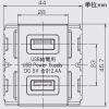 TERADA(寺田電機製作所) 埋込USB給電用コンセント 2ポート Type-A ホワイト 埋込USB給電用コンセント 2ポート Type-A ホワイト USB-R3701W 画像3