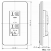 神保電器 ダブルコンセント アースターミナル付 ライトベージュ ダブルコンセント アースターミナル付 ライトベージュ WJ03403L 画像2