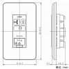 神保電器 接地コンセント 15A・20A兼用 アースターミナル付 ライトベージュ 接地コンセント 15A・20A兼用 アースターミナル付 ライトベージュ WJ03410L 画像2