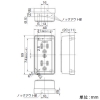 神保電器 露出接地ダブルコンセント 15A 125V 2極接地極付 露出接地ダブルコンセント 15A 125V 2極接地極付 JE-55G 画像2