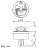 神保電器 埋込接地コンセント 接地3P 15A 250V 黒 埋込接地コンセント 接地3P 15A 250V 黒 CF-4152 画像2