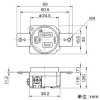 神保電器 埋込接地コンセント 2PE 15A 125V 黒 埋込接地コンセント 2PE 15A 125V 黒 1136B-B 画像2