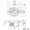 神保電器 埋込接地コンセント 2PE 15A 125V 黒 埋込接地コンセント 2PE 15A 125V 黒 1136C-B 画像2