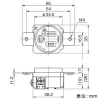 神保電器 埋込接地コンセント 2PE 15A 125V 黒 埋込接地コンセント 2PE 15A 125V 黒 1136G-B 画像2