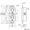 神保電器 埋込接地ダブルコンセント 2PE 15A 125V 黒 埋込接地ダブルコンセント 2PE 15A 125V 黒 1132A-B 画像2