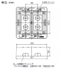 神保電器 露出ボックス 2連用 浅型33mm 白 露出ボックス 2連用 浅型33mm 白 MSB-F2S 画像2