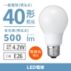 電材堂 LED電球 一般電球形 40W相当 全方向 電球色 口金E26 LDA4LGDNZ