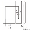 パナソニック 保護カバー付簡易耐火スイッチプレート 1連用 グレー 保護カバー付簡易耐火スイッチプレート 1連用 グレー WTA7351HK 画像2