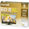 マクセル 録画用ブルーレイディスク BD-R XL ひろびろワイドレーベルディスク 1回録画用 100GB(片面3層) 2〜4倍速対応 5枚入 BRV100WPE.5S