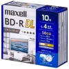 マクセル 録画用ブルーレイディスク BD-R DL ひろびろワイドレーベルディスク 1回録画用 50GB(2層) 1〜4倍速記録対応 10枚入 BRV50WPG.10S
