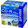 マクセル データ用CD-R ひろびろ美白レーベルディスク 700MB 2〜48倍速対応 20枚入 CDR700S.WP.S1P20S